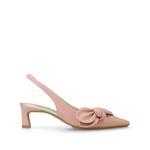 Lodi Zapatos de Salón para Mujer. Diseño Sencillo y Elegante con Lazo Lateral. Punta Afilada y Escote Redondeado para Estilizar. Ajuste Elástico. Serie CHESTINA. Color Rosa