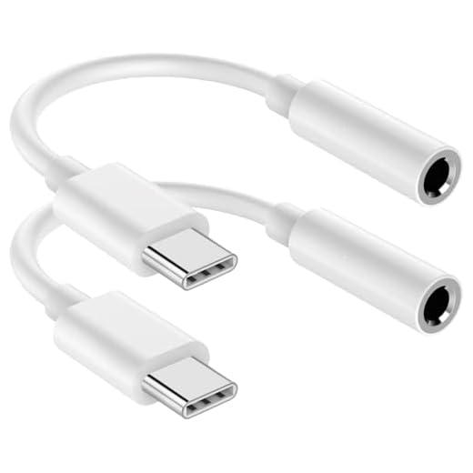 USB C to 3.5mm Headphone Jack Adapter, USB C to Aux Audio Dongle Cable Cord Compatible with iPad Pro/Samsung Galaxy S23, S23+, S22, S21 Plus/Ultra/Pixel 5 4 3 2 XL, Type C Devices