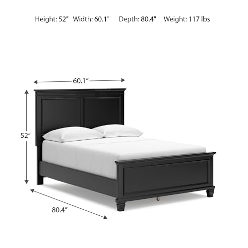 Image of Signature Design by Ashley Lanolee Transitional Full Panel Bed, Black