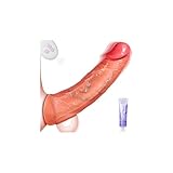 Penishülle Vibrator Sexspielzeug, Penishülle Realistischer Dildo Männliches Sexspielzeug Zur Penisverlängerung, Penisvergrößerer Mit Fernbedienung Spielzeug für Erwachsene Für 9 Modi