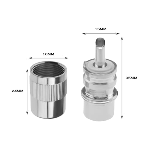 2pcs UHF Male RF Coaxial Connector PL259 UHF Male Plug UHF Coaxial Cable Adapter LMR400 KMR400 RG8 Coaxial Cables for Radio Projects Vehicle Antenna Signal - Image 4