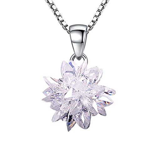 Bijoux fins en argent sterling 925 avec pendentif en cristal pour femme collier de 45cm