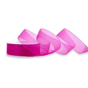 Creativery OB-25-183D Fuchsia Organzaband 25mm