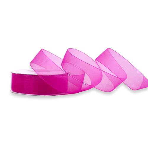 Creativery OB-25-183D Fuchsia Organzaband 25mm