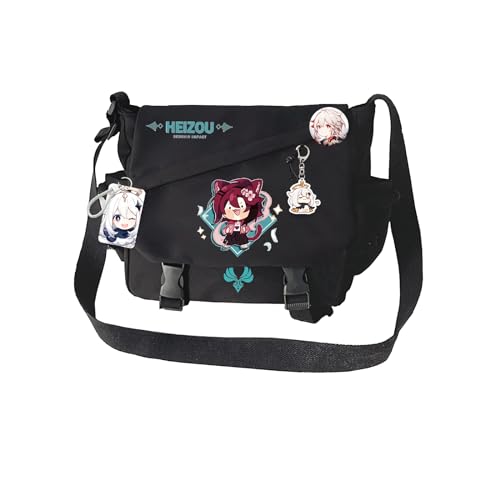 Game Handbag Kaedehara Kazuha Crossbody Bag Single Shoulder Bag Adult Single Shoulder Backpack Black Bag