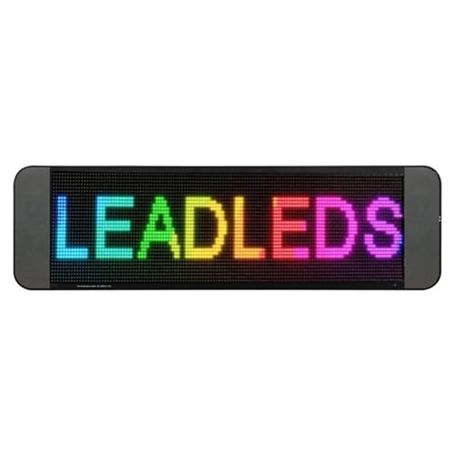 Letrero LED Programable, 13.7x4.0in Mensaje LED Letreros de Tienda Tablero de Pantalla Digital Flexible, Control de Aplicación Panel de Matriz LED Texto Personalizado Animación