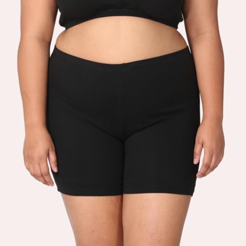 Image of Adira | Under Dress Shots for Women | Plus Size Women Tights Shorts | Soft & Comfy, Knitted Stretchy Fabric | Shorts for Dress | Women Inner Shorts | Plus Size | Pack of 2