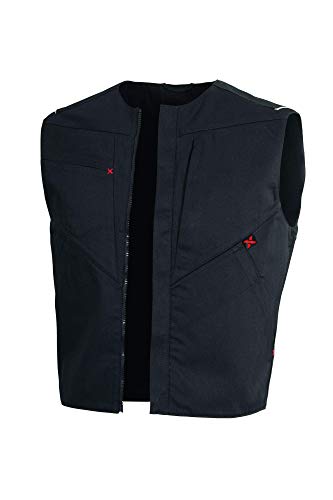 Qualitex X-Serie - Chaleco de trabajo unisex para hombre y mujer, ropa de protección artesanal, abrigo de trabajo con muchos bolsillos, bolsa de herramientas Softshell Negro XXL Cover