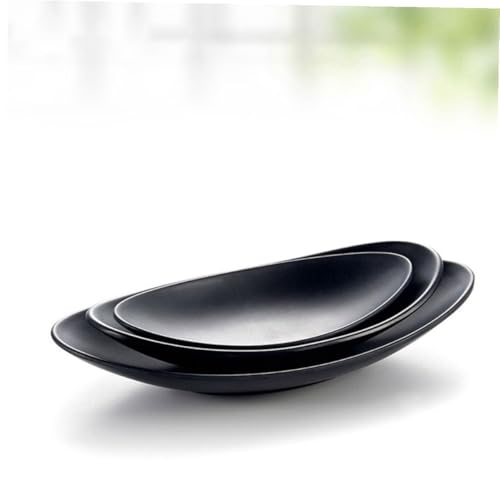 Platos de Sushi de Melamina Negra Beaupretty 2 Piezas miniatura 6