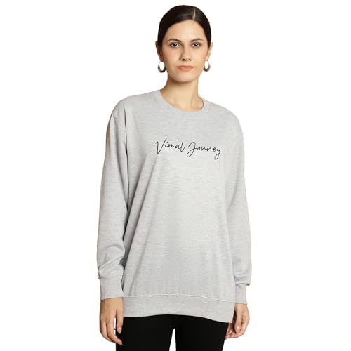 Image of Mack Jonney Multicolor Printed Round Neck Cotton Fleece Sweatshirt for Women (Pack of 2)-MACK51199