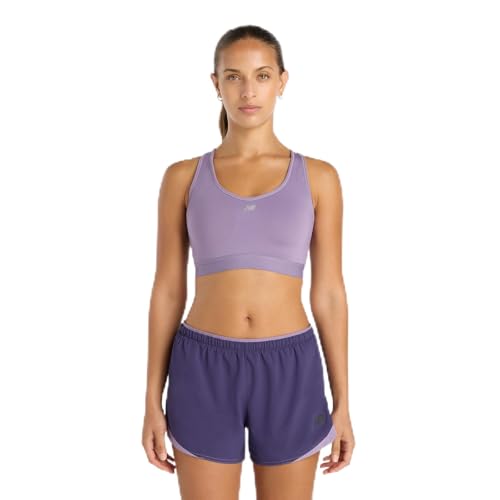 New Balance Women's NB Essential Run Bra, Candied Violet, S (A-C)