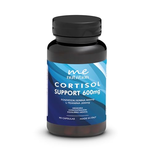 Cortisol Support 600 mg – Fosfatidilserina 400 mg + L-Teanina 200 mg – Alta Dosis 600 mg por Cápsula – Cortisol y al Metabolismo Normal – 90 Cápsulas Fabricado en Italia Me Myeasy