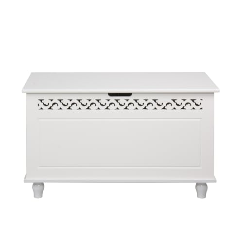 HTI-Line Miriam Truhe mit Cut-Outs, Landhausstil, B/H/T 80 x 48 x 40 cm HTI-Line Miriam Truhe mit Cut-Outs, Landhausstil, B/H/T 80 x 48 x 40 cm