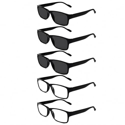 Image of Gaoye 1.25 Reader Sunglasses Men for All Day - Computer Readers with Blue Light Protection - Value Pack