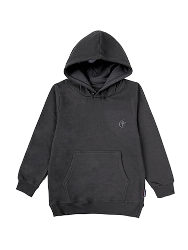 Image of KiddoPanti Unisex Solid Pullover Hooded Fleece Sweatshrit | Cotton Poly Fleece Fabric | Waist Length, Full Sleeve Hoodie | 2 Kangaroo Pockets | Winter Wear for Boys & Girls