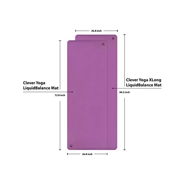 Premium Clever Yoga Mat - Extra Long Yoga Mat Suitable For All Yoga Types - Workout Mat For Home Or On The Go - Includes Our Perfect Fit Mat Bag - Blue