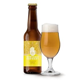 Nirvana IPA (12 X 330ml Bottles) 0.5% ABV | Alcohol Free Beer | Zesty Grapefruit Cascade Hops | Natural Carbonation | Low Calorie, 33 Calories Per Serving | Vegan | Non Alcoholic Premium Craft IPA | – Nirvana Brewery
