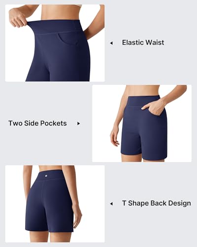 Image of G4Free EverGoing Women's Casual Shorts High Waisted 4'' / 5'' Comfy Shorts with Pockets for Yoga Workout Lounge