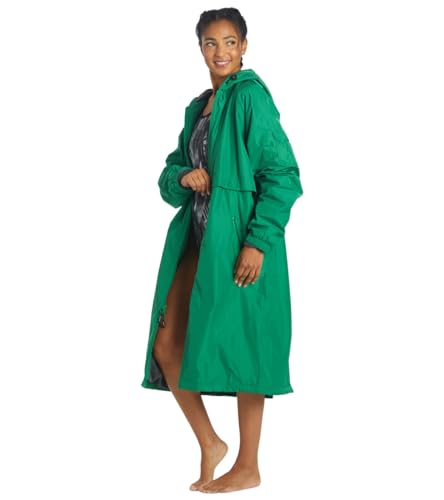 Image of Sporti Unisex Swim Parka with Comfort Plush Fleece Lining, Multi Pocket Zipper - Water Resistant Swim Coats for Women & Men