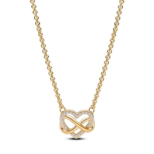 Pandora Moments Collar con corazón y símbolo de infinito...