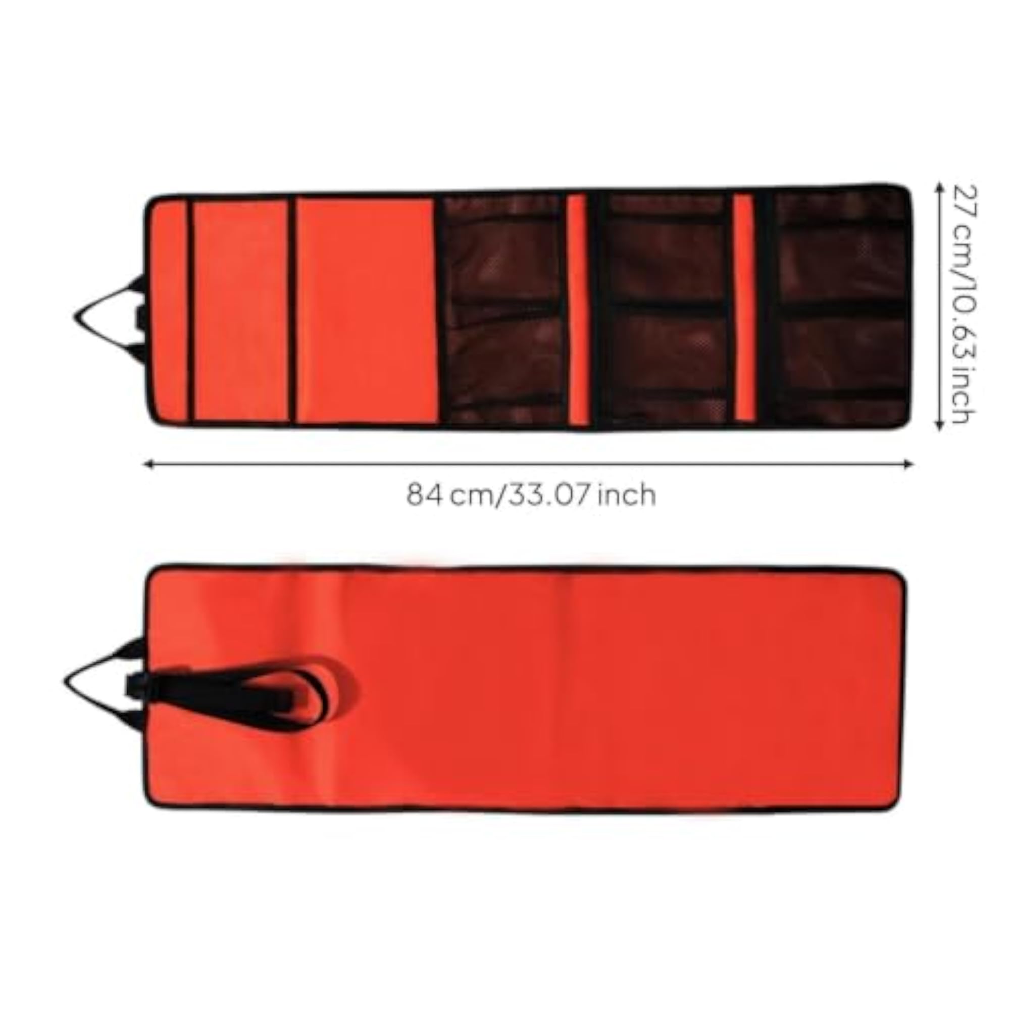 Foldable Storage Bag with Mesh Pockets and Zippered Sections