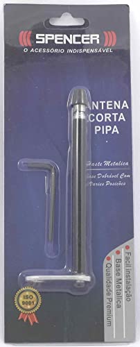 Antena Corta Pipa Cerol Retrovisor 7 estágios Spencer Inox Preto