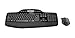 Logitech MK710-RB Desktop Wireless Keyboard/Mouse Combo, Hyper-Fast Scrolling Wireless Mouse USB, Keyboard with LCD Dashboard, Long Battery Life, Black (Renewed)