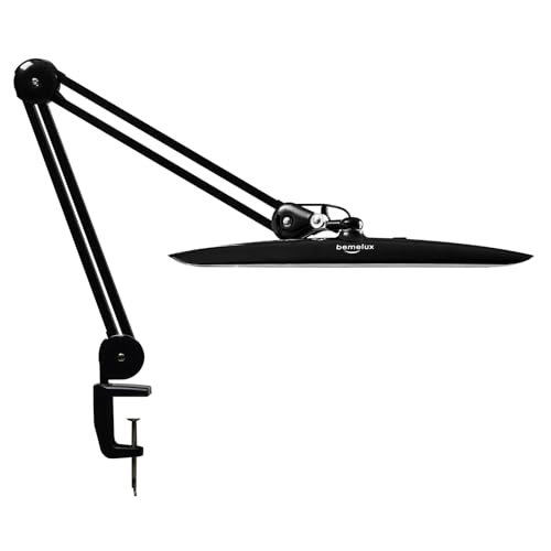 bemelux 20-Inch LED Desk Lamp with Clamp, 20W 2200LM, Black CCT
