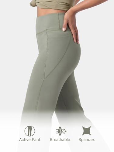 Image of Enamor High Rise Full Length Pull on Boot Cut Active Pant for Women - Relaxed Fit, Quick Dry, Antimicrobial - A402