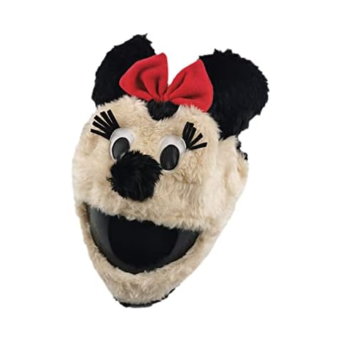 FunnyRiders Motorcycle Helmet Fabric Cover - Funny Helmet Cover, Great Eye-Catcher - Accessories for Motorcycle Helmets, Against Dust, Shocks & Scratches - Handmade in Poland - One Size (Pretty Mouse) Cover