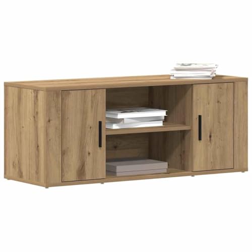 【Dimensioni e design】 Misura 100 x 35 x 40 cm, rendendolo un'aggiunta salvaspazio a qualsiasi stanza, perfetto per spazi ristretti. Il design moderno, con linee semplici, si integra bene con l'estetica contemporanea del soggiorno, affinando sia visivamente che funzionalmente l'ambiente.