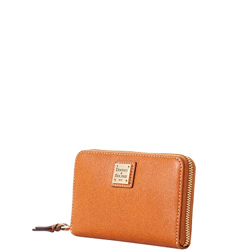 Dooney & Bourke Wallet, Saffiano Medium Zip Around Credit Card Case Wallet - Natural #TOP1