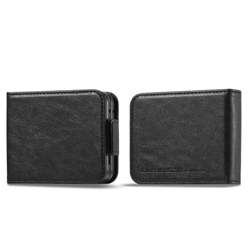 Housse Z Flip 8 noir style cuir pour organiser vos cartes au quotidien