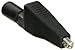Cal Test Electronics CT3755-0 Insulated Medium Alligator Clip with 8-32 UNC Internal Thread, Black (Pack of 10)