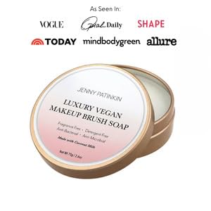 Jenny Patinkin Makeup Brush Cleaner Soap, Luxury Vegan Makeup Brush Soap, For All Brush Types – Synthetic & Natural Solid Cleansing, Professional Brush Cleaning Solution, Cruelty-Free - Image 2