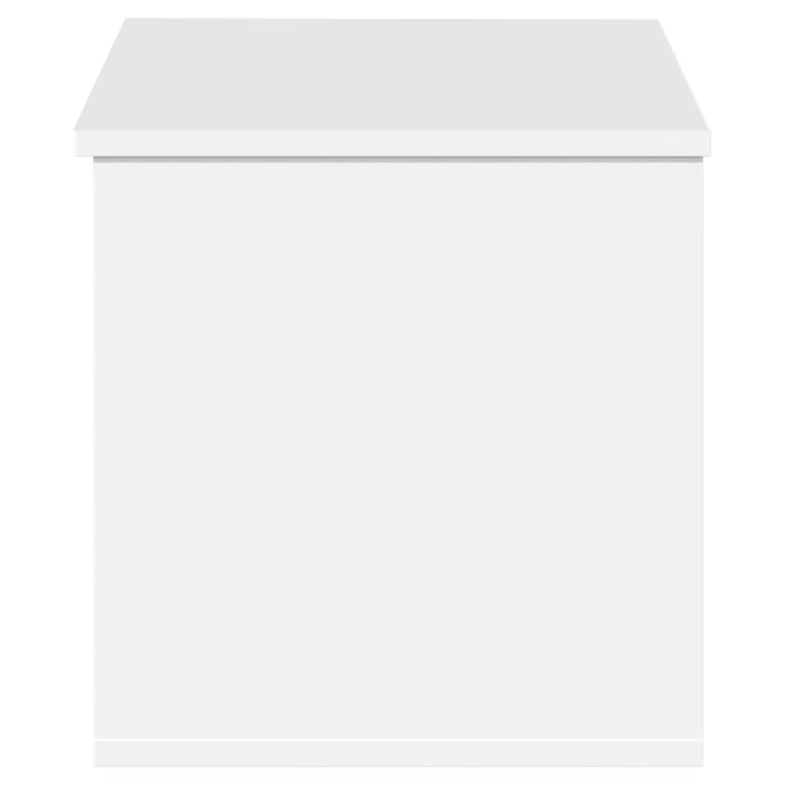 Homgoday Truhe mit Deckel Holztruhe Aufbewahrungstruhe Aufbewahrungsbox Spielzeugkiste Kissentruhe Aufbewahrungskiste für Flur Schlafzimmer Wohnzimmer Weiß 90x35x35 cm Holzwerkstoff