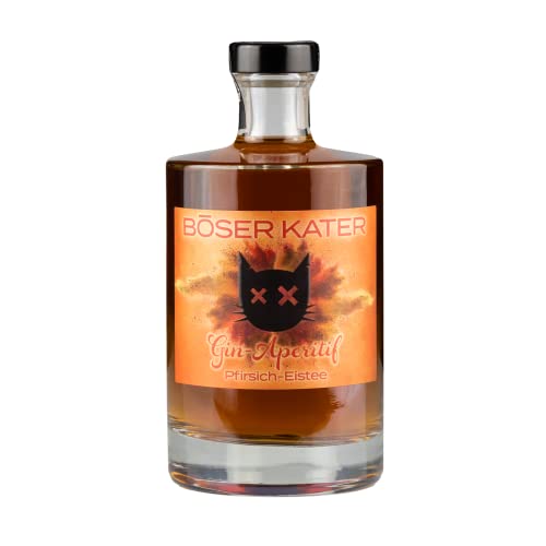 Böser Kater Pfirsich-Eistee Gin Aperitif | Perfekt für deinen Sommer | Als Aperitif, Cocktail oder Pur | 0,5l - 15,2…