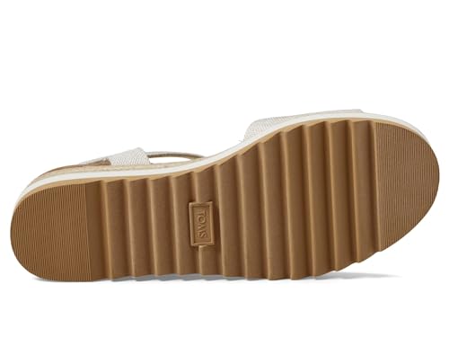 Image of TOMS Women's Diana Wedge Heel Sandal, Leather Upper, Rope-Wrapped Midsole, Adjustable Strap, Buckle, OrthoLite Insole