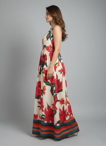 Image of GRECIILOOKS Maxi Dress for Women | Long One Piece Outfit | Casual Western and Stylish Party Outfit | Trendy Summer Fashion for Womens