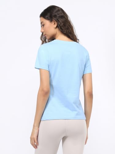 Image of NOBERO 100% Cotton T-Shirts for Women Stylish | Regular Fit | Solid T Shirts for Women 180 GSM Combed Cotton | Crew Neck Half Sleeve