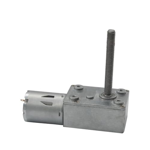Motorreductor sin fin 12V con eje M6 roscado para evitar el retroceso 3
