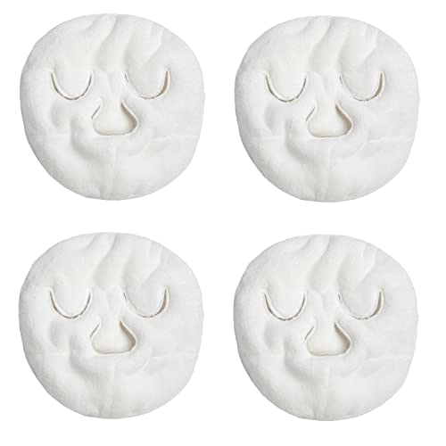 LukLoy Reusable Spa Facial Towels, Cold Hot Compress Facial Steamer Towel for Anti Aging Moisturizing Beauty Skin Care, Home DIY Beauty Salon, Gift for Mon Sisters Female Friends Christmas (Pack of 4)