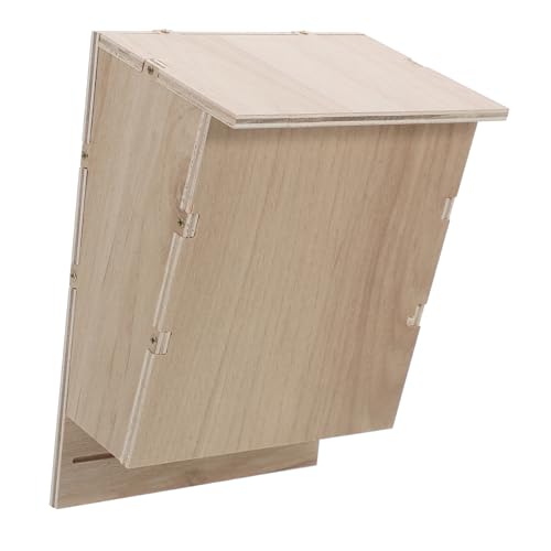 SUNCN 箱 バットハウス 外用バットボックス コウモリ小屋の外 屋外バット 裏庭のコウモリシェルター 屋外コウモリシェルター Beige 木