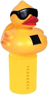 GAME 12301-BB Solar Light-Up Derby Duck Mid-Size Chlorinator Pool Chorine Dispenser, New Version