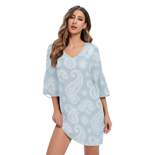 Robe bleu clair en mousseline : opacité et légèreté sans transpirer
