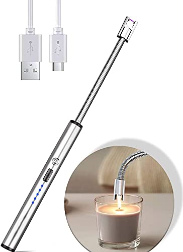 URbazaar Electric Arc Lighter, Plasma Lighter Flameless Windproof USB Rechargeable for BBQ Gas Stove Candle Fireworks