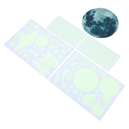 Vinilo decorativo fluorescente estrellas y luna 20cm