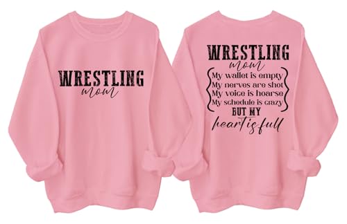 Wrestling Mama Unisex Graphic Long Sleeve Sweatshirt Hoodie Shirt