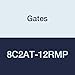 Gates 8C2AT-12RMP Field Attachable Type T for G2 Hose, 2 Wire, Male Pipe NPTF, 30 Cone Seat, 1/2" ID