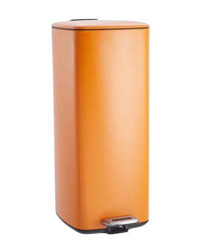 Caneca de basura cuadrada Garvee 8 galones naranja